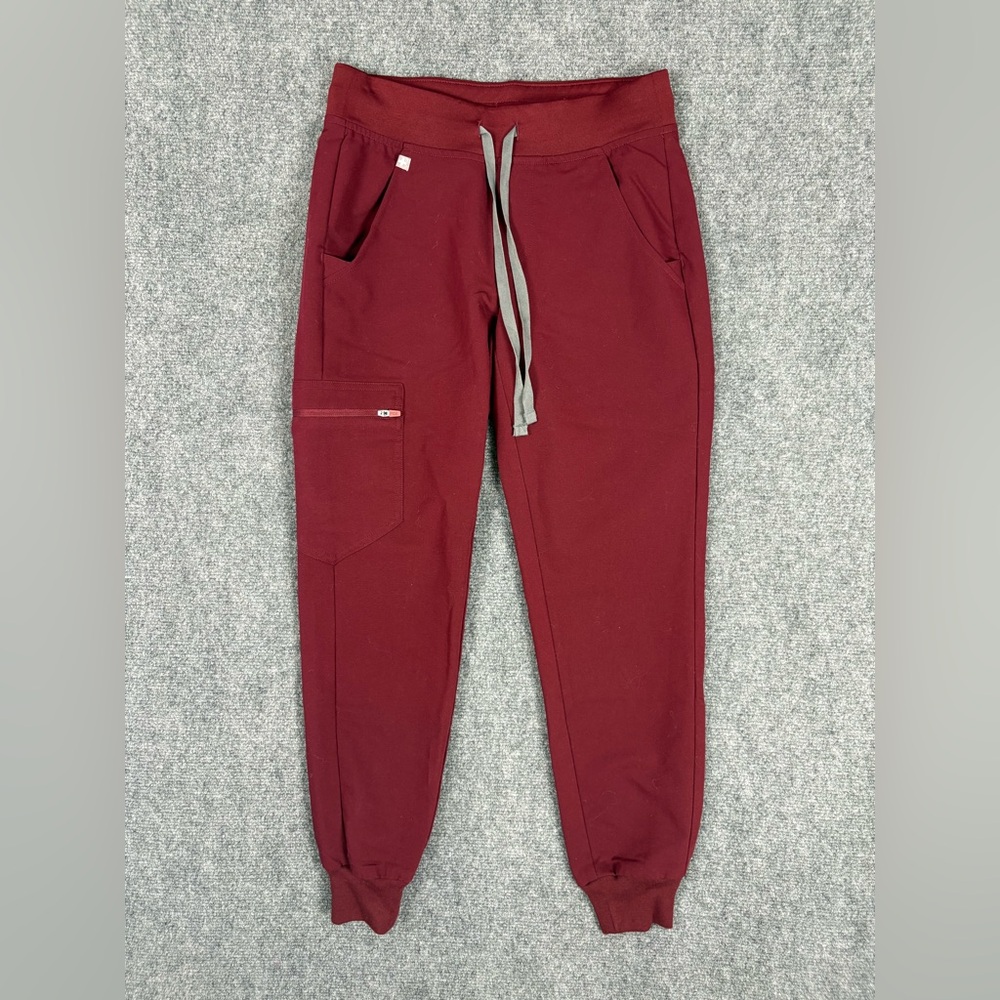 FIGS Burgundy Jogger Scrub Pants XXS Petite Technical Collection